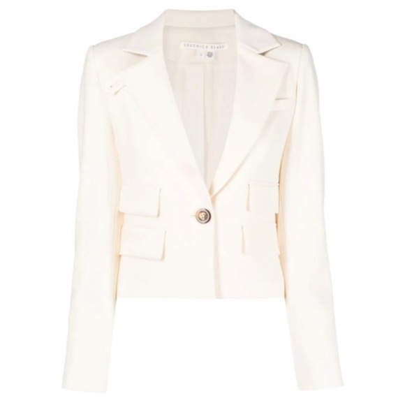 Veronica Beard | Boon Cropped Jacket in Ecru Size 14 . I jus need to size down - Picture 4 of 6